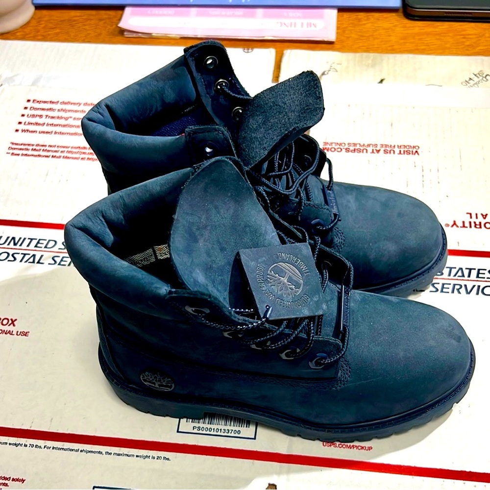 Timberland Dark Blue Suede Boots